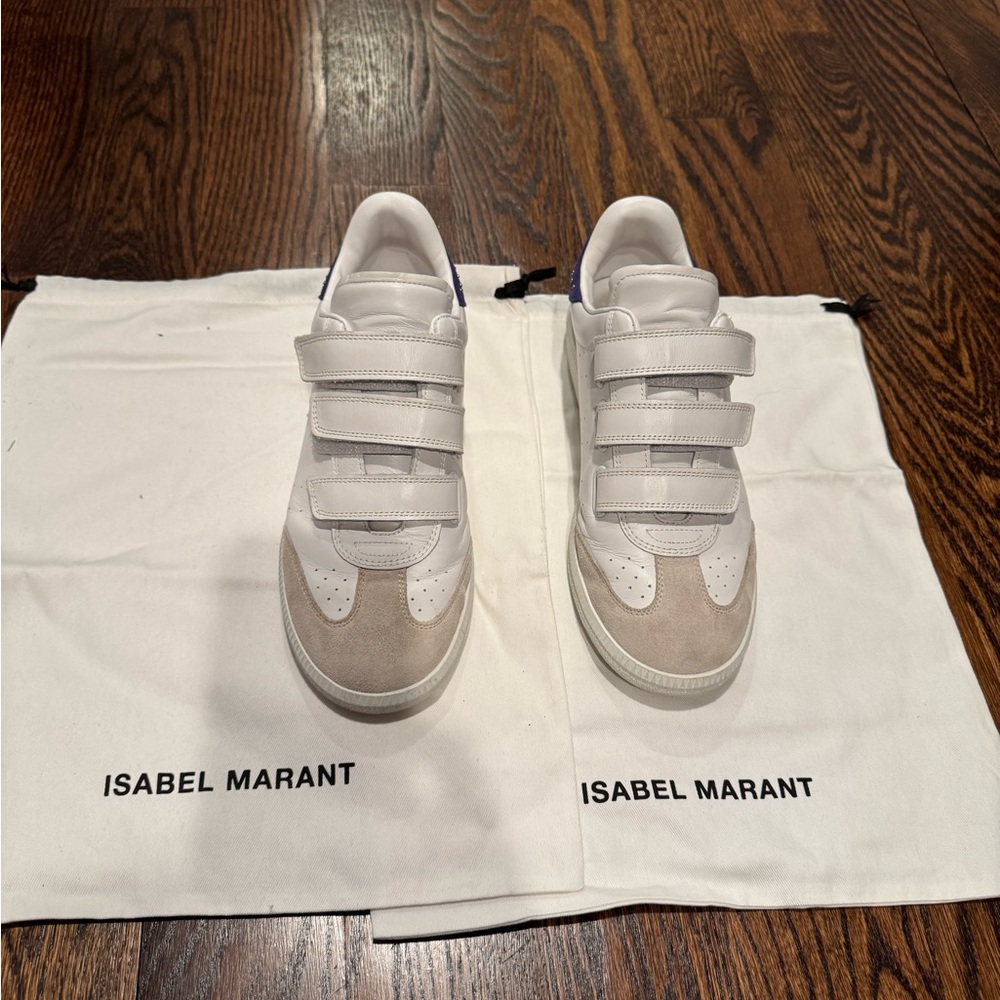 Isabel Marant White and Cream Sneakers